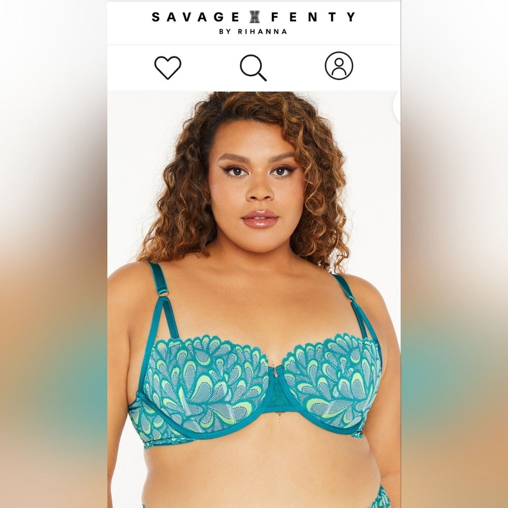 Savage X Fenty balconette bra Mermaid *NEW* 40C